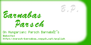 barnabas parsch business card